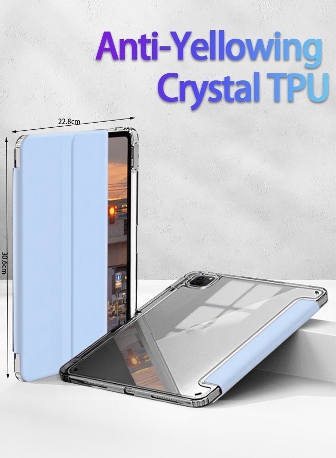 جراب لجهاز iPad Air مقاس 11 بوصة M3 2025/جراب لجهاز iPad Air مقاس 11 بوصة M2 2024 و iPad Air 5 مقاس 10.9 بوصة 2022/Air 4 مقاس 10.9 بوصة 2020 من GeniPad، غطاء خلفي شفاف مع فتحة للقلم، مقاوم للصدمات، حامل ثلاثي الطي، حامل شفاف رفيع، خاصية التشغيل/الإيقاف التلقائي، غطاء لجهاز iPad Air الجيل الخامس/الرابع مقاس 10.9 بوصة 2022/2020، وجهاز iPad Air الجيل السادس/السابع مقاس 11 بوصة 2025/2024 - Image 4